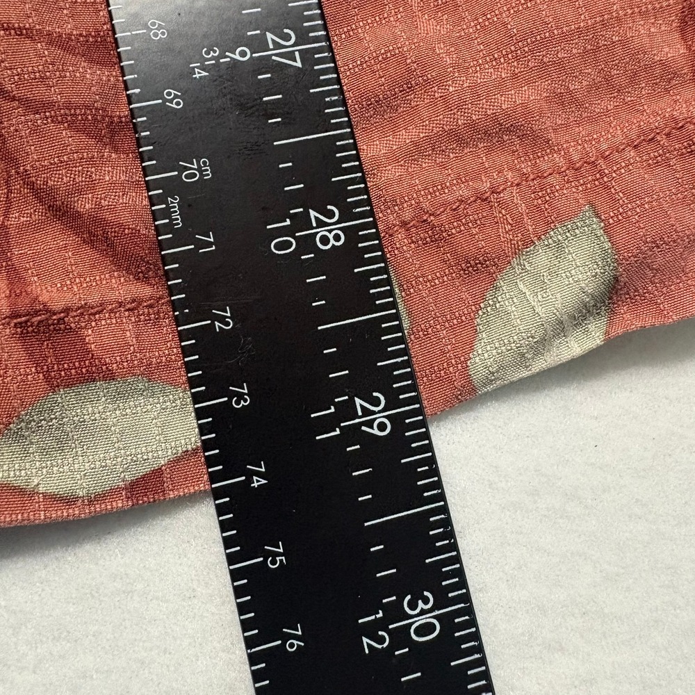 Tommy Bahama Beach Relax Shirt Medium Rust Silk Hibiscus Floral Camp Button Down - Picture 7 of 8